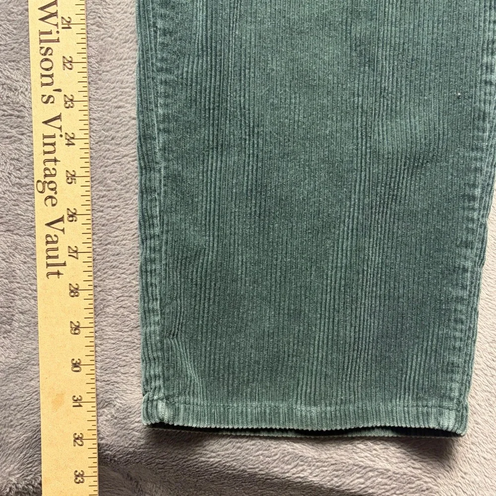Vintage Polo Ralph Lauren Pants Mens 34 Green Polo Cords Pleated Corduroy 34x32 - Picture 6 of 9